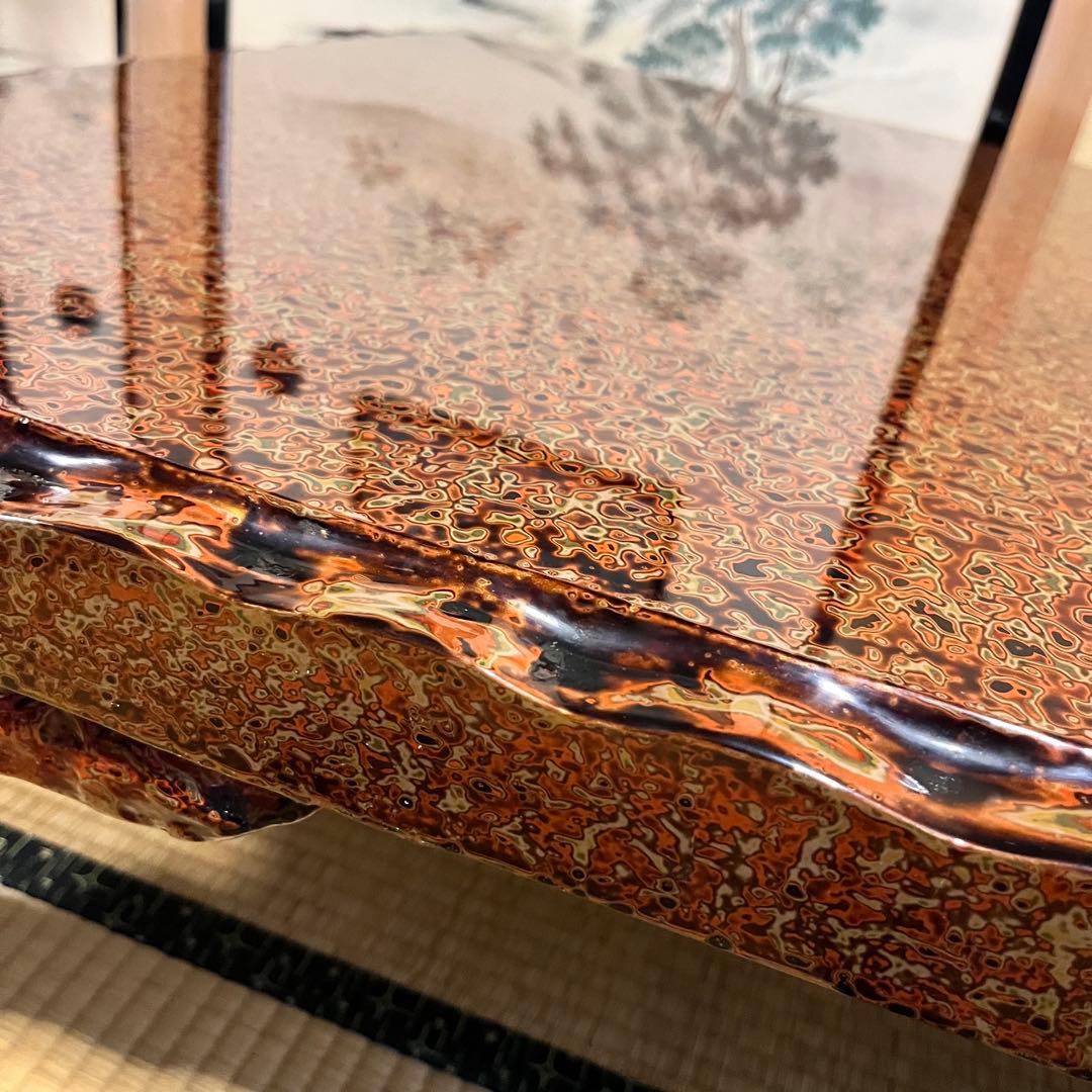 高級座卓 津軽塗 細かな細工 特徴的な脚デザイン