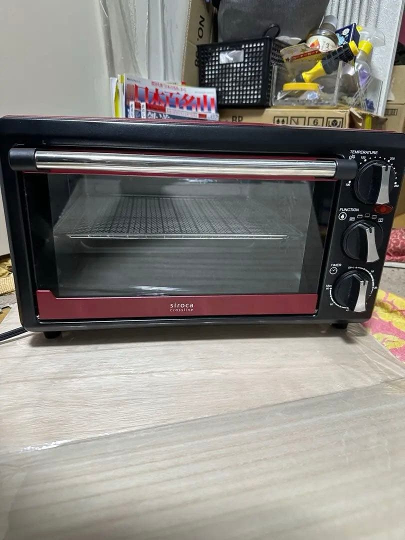 シロカ オーブン ブラック/レッド 未使用