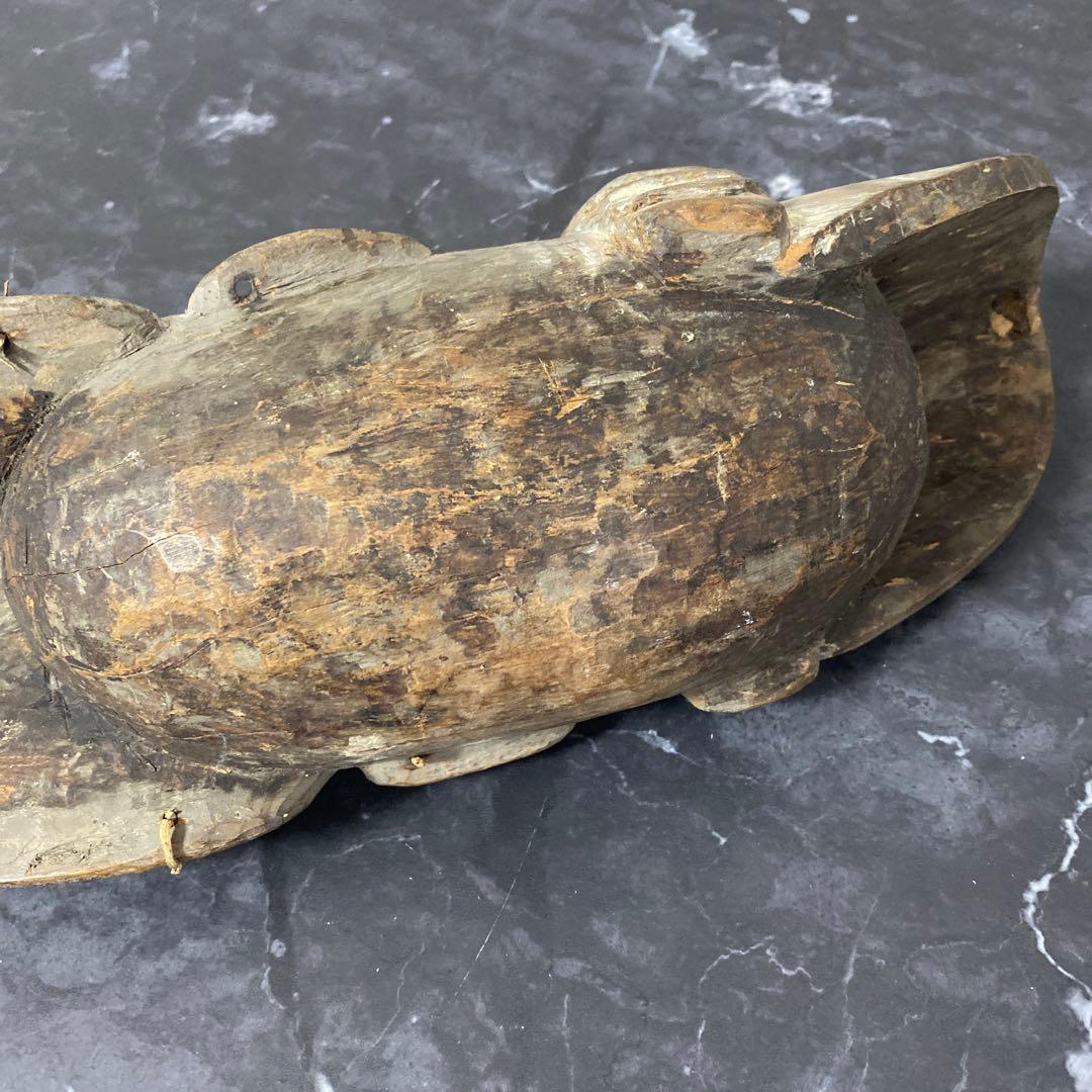 時代 馬の鎧 片方のみ 根来 古道具 アンティーク 骨董花器 検:白洲正子