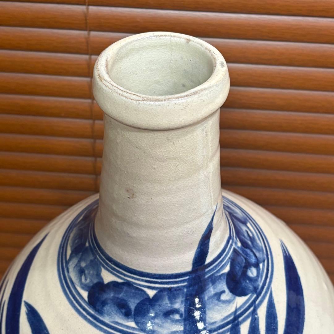 特大　染付徳利　民芸