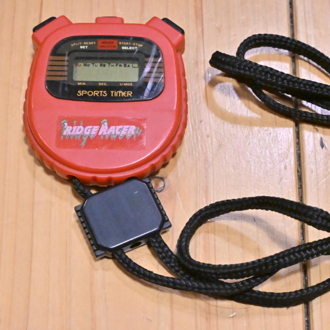 【大会景品】2点・爆走! PS リッジレーサーグランプリ・ストップウォッチ下敷き