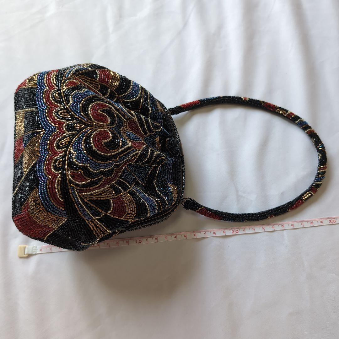 LUMY フォーマルバッグ 総ビーズバッグ モルティ ハンドバッグ