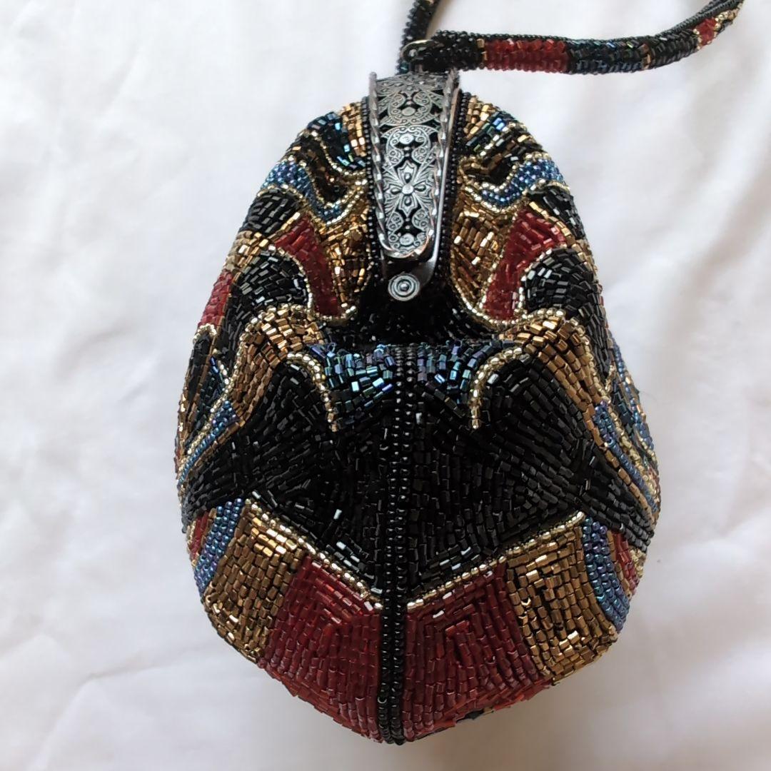 LUMY フォーマルバッグ 総ビーズバッグ モルティ ハンドバッグ