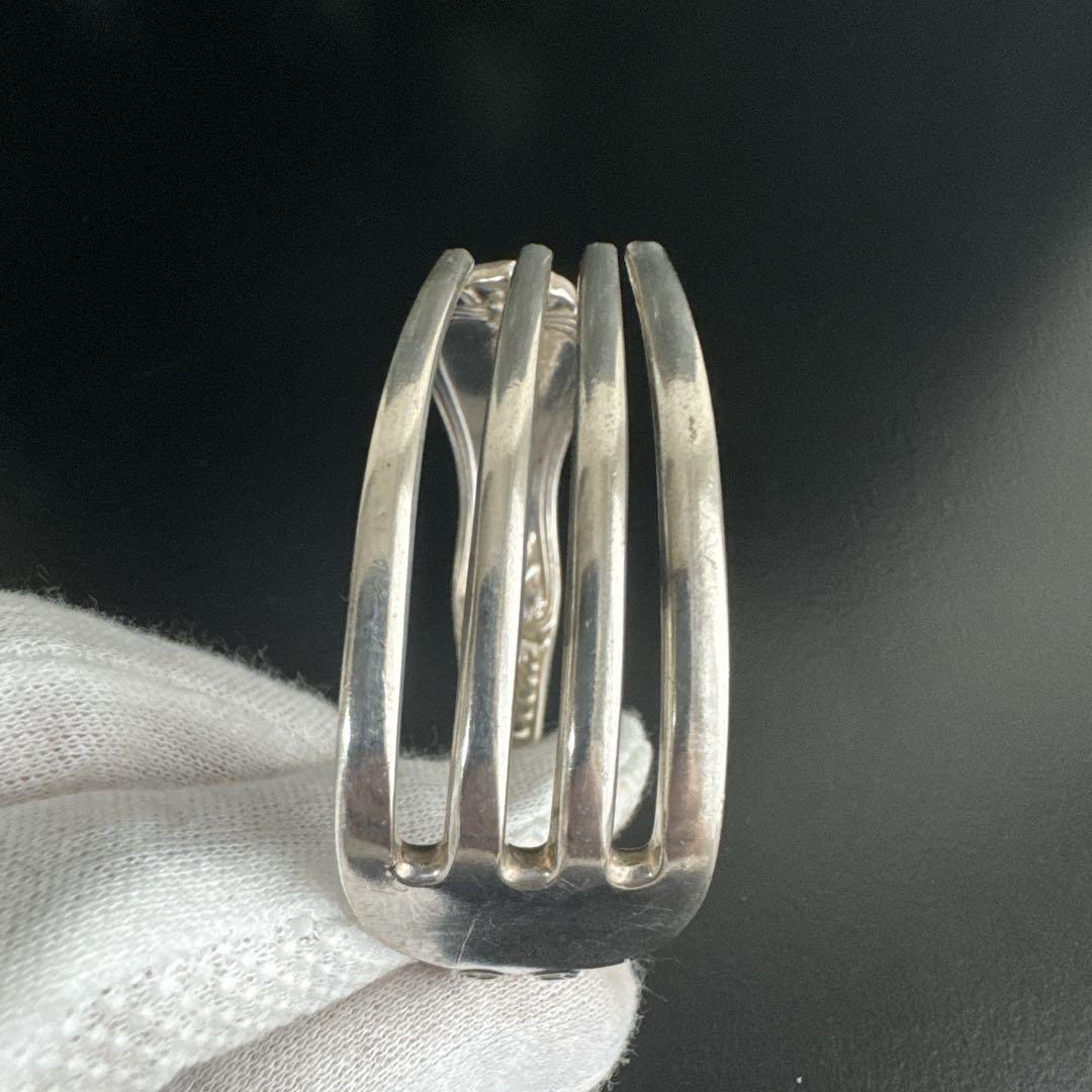 一点物　希少　オールド　ティファニー　ブレス　フォークバングル　シルバー　y2k