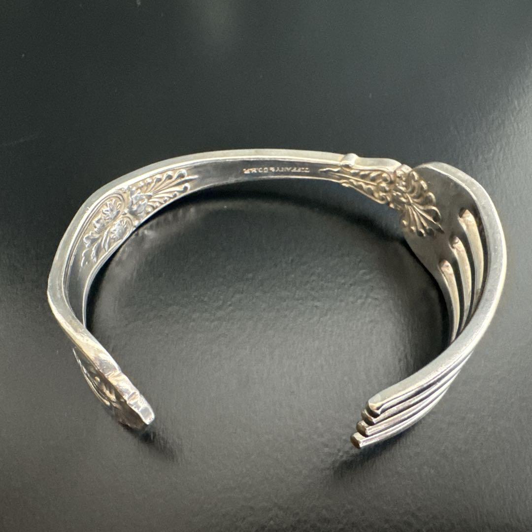 一点物　希少　オールド　ティファニー　ブレス　フォークバングル　シルバー　y2k