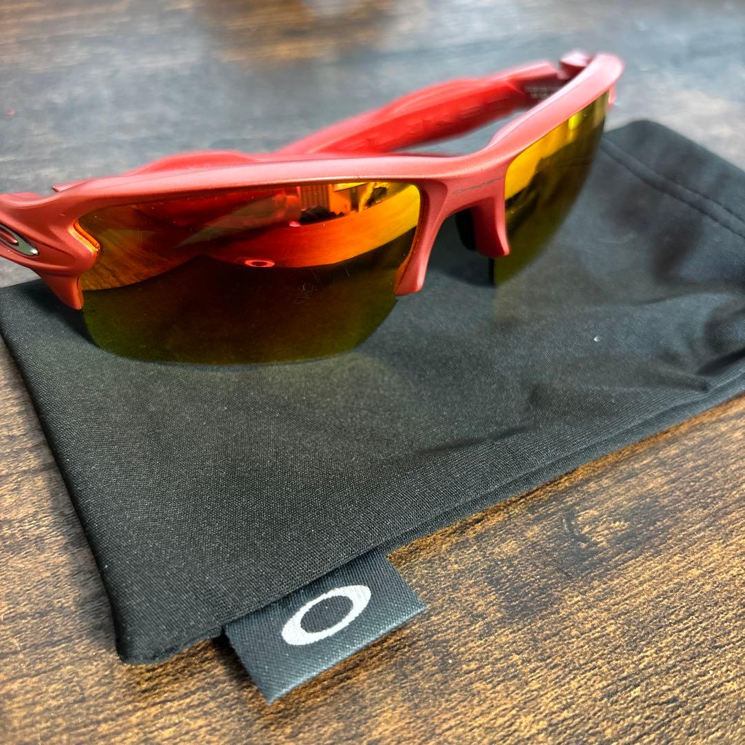 Oakley サングラス レッドオレンジ ケース付き Oakley スポーツ