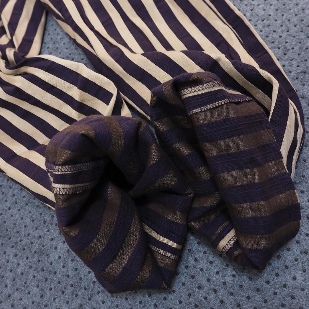 希少【ANN DEMEULEMEESTER】ギミック ストライプ ダブル パンツの通販