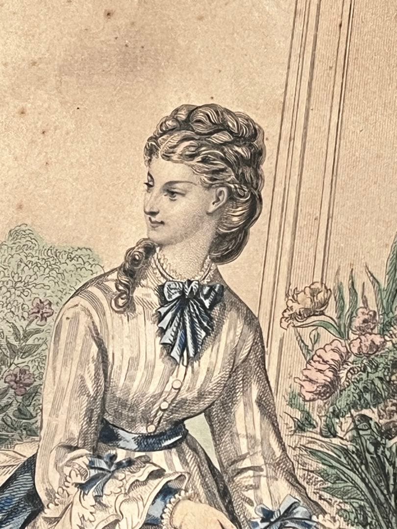 美品】アンティーク LA MODE ILLUSTRÉE 黒フレーム[3673]