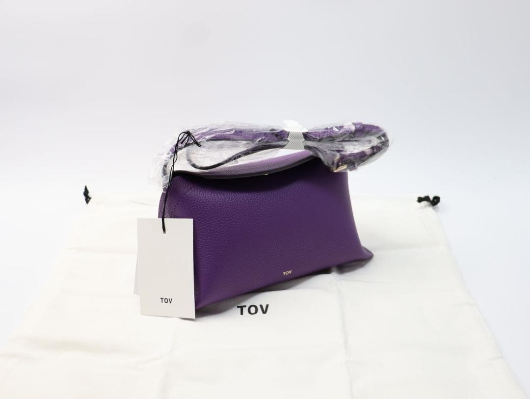 新品タグ付き TOV トーヴ CROSS SHLD ショルダーバッグ 本革製 紫