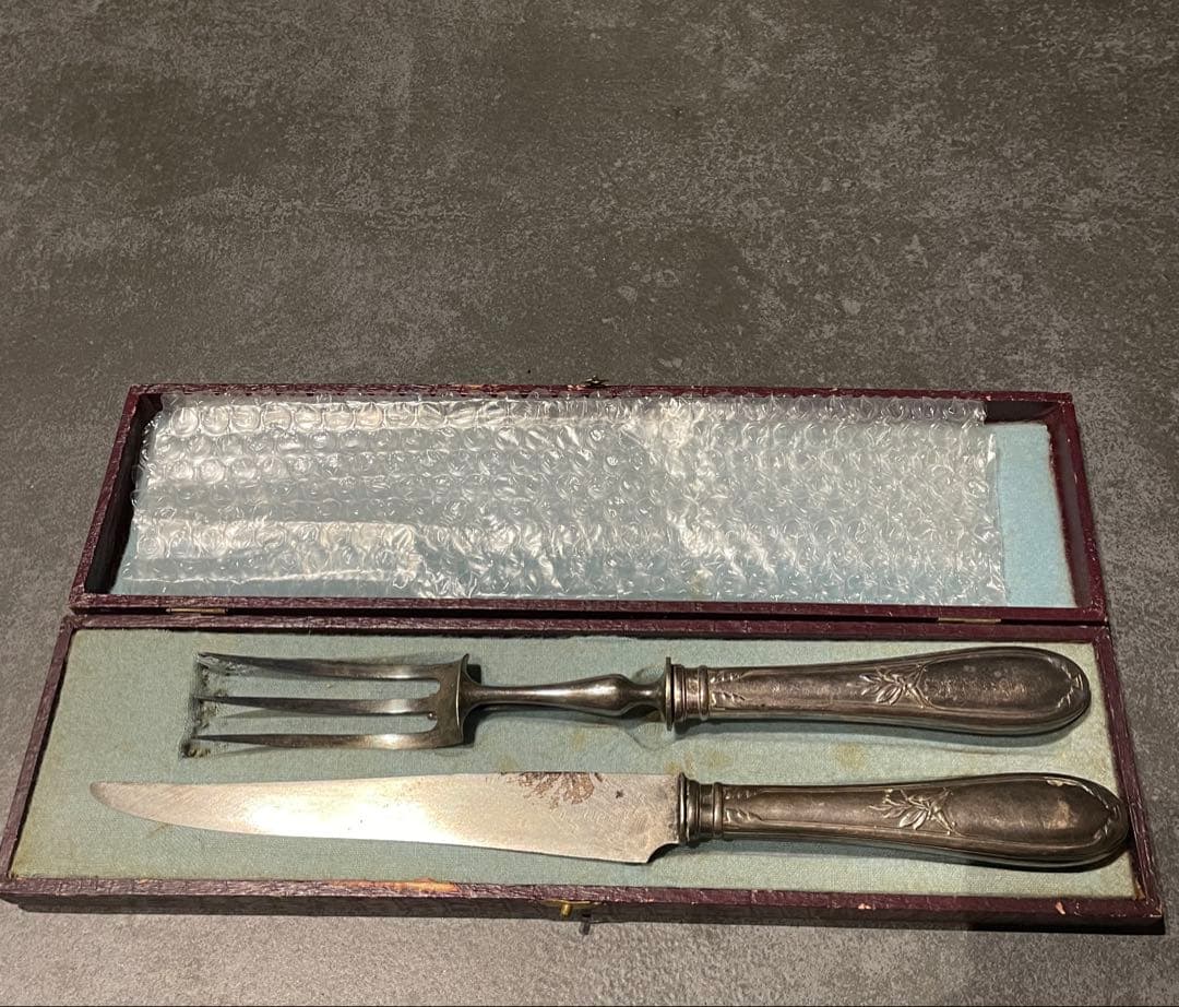 美品)アンティークナイフフォーク大 ビンテージ パリで購入本物