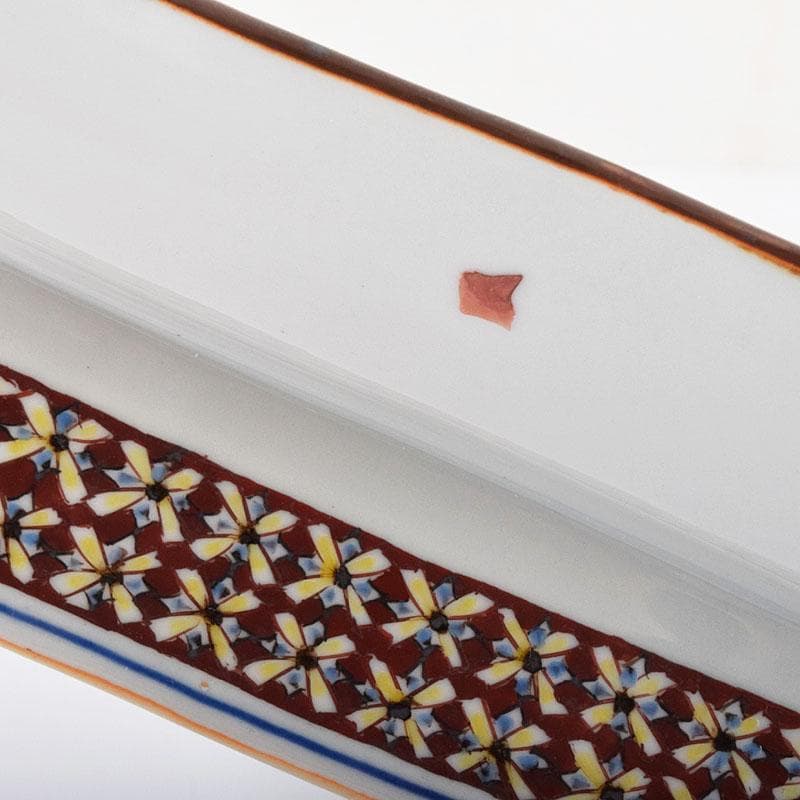 九谷焼 武腰潤作 色絵夏蟹更紗文 四方台皿 共布共箱 Y R8415B - メルカリ