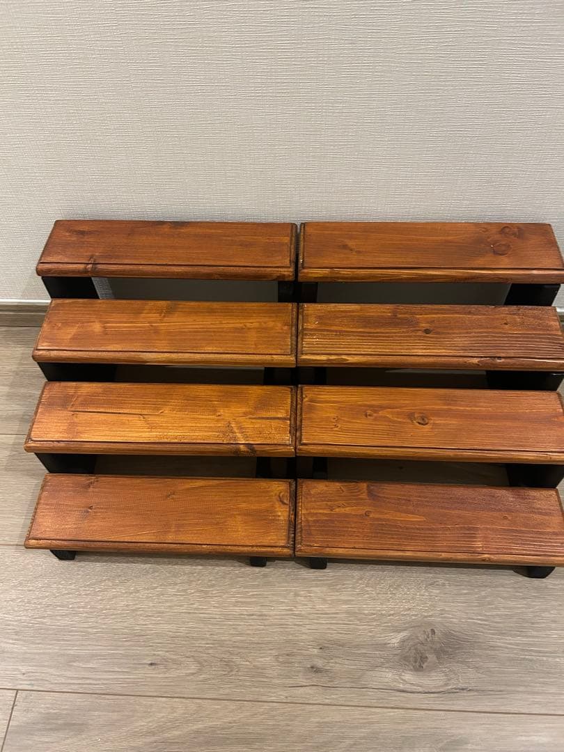 真矢様 専用 木製シェルフ 4段ラック ウッド家具 メープルカラー