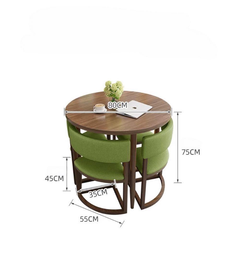 ナチュラルウッド 丸型ダイニングテーブルセット