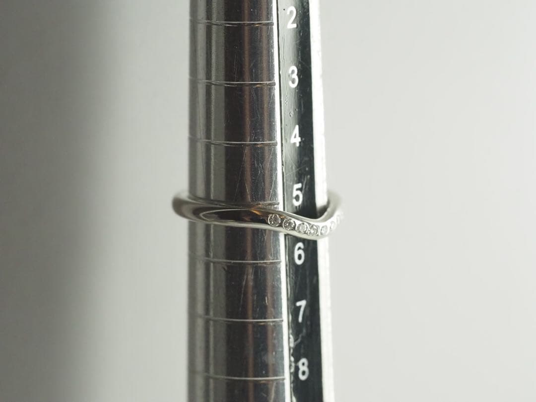 TIFFANY&Co. ティファニー　天然ダイヤモンド9Pカーブドリング　5.2