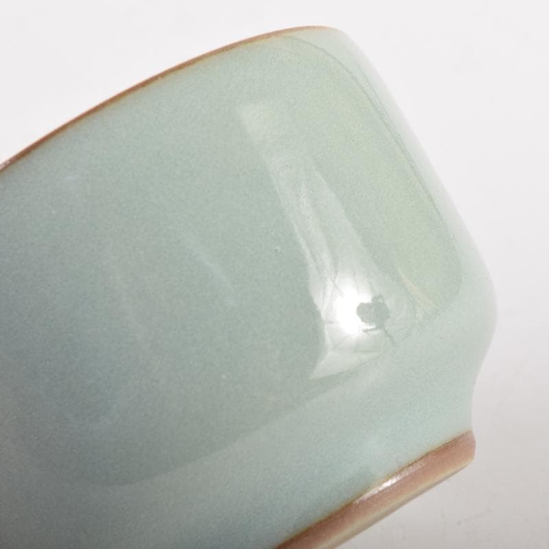 茶道具 諏訪蘇山作 青磁 桃香合 堀内宗完(兼中斎)書付 共箱