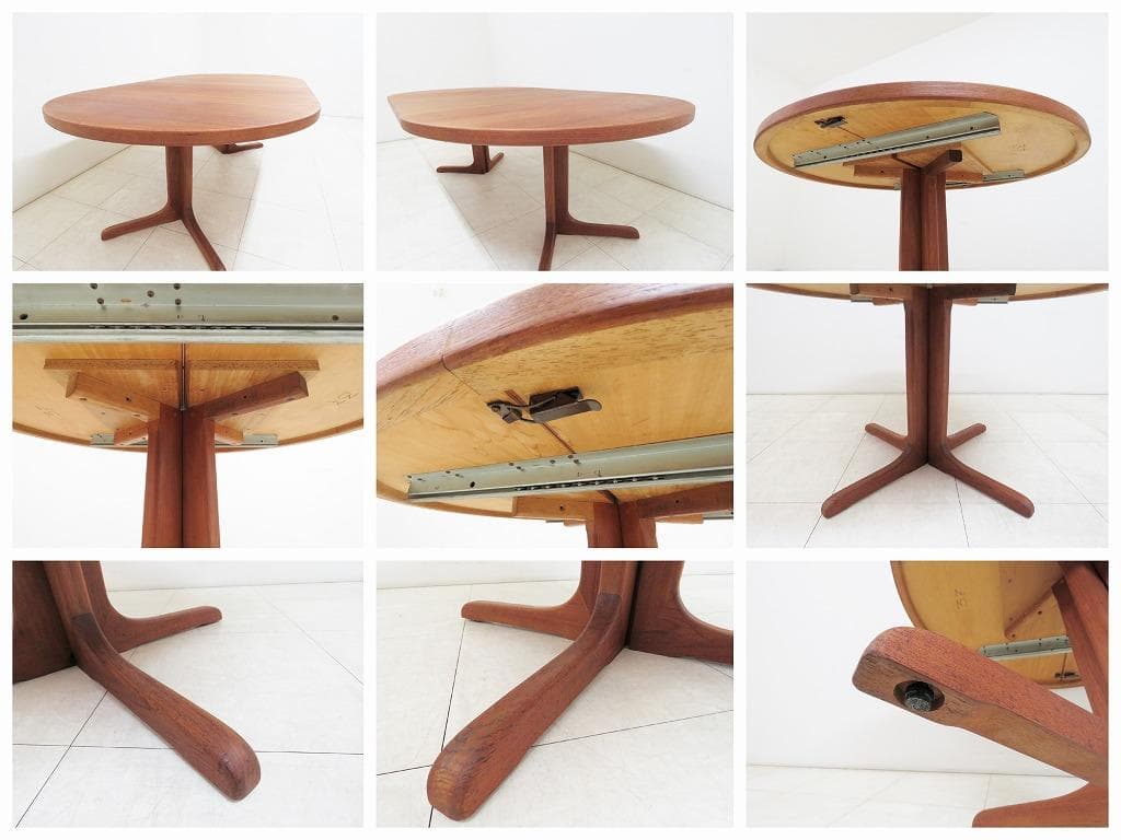 北欧 デンマーク ヴィンテージ エクステンション ダイニングテーブル チーク拡張