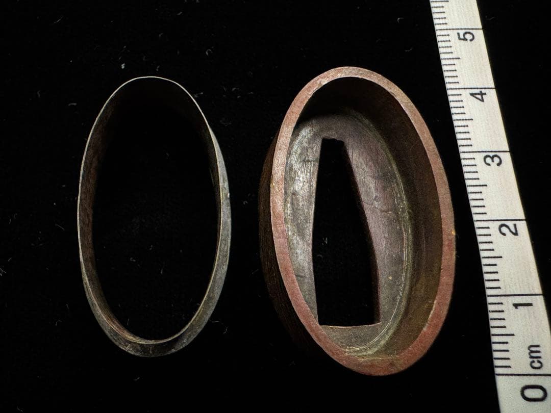 無銘 縁金 櫂図 赤銅 銅 拵 日本刀 刀装具 骨董 古美術 江戸時代