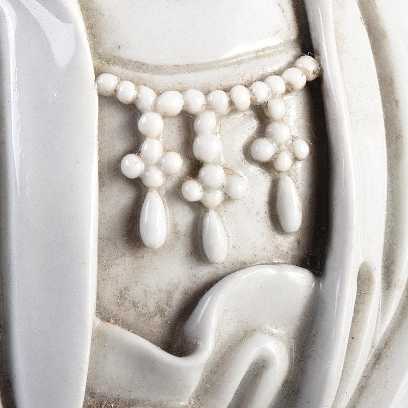 中国 徳化窯白磁 観音菩薩像 C 7889E 白磁観音