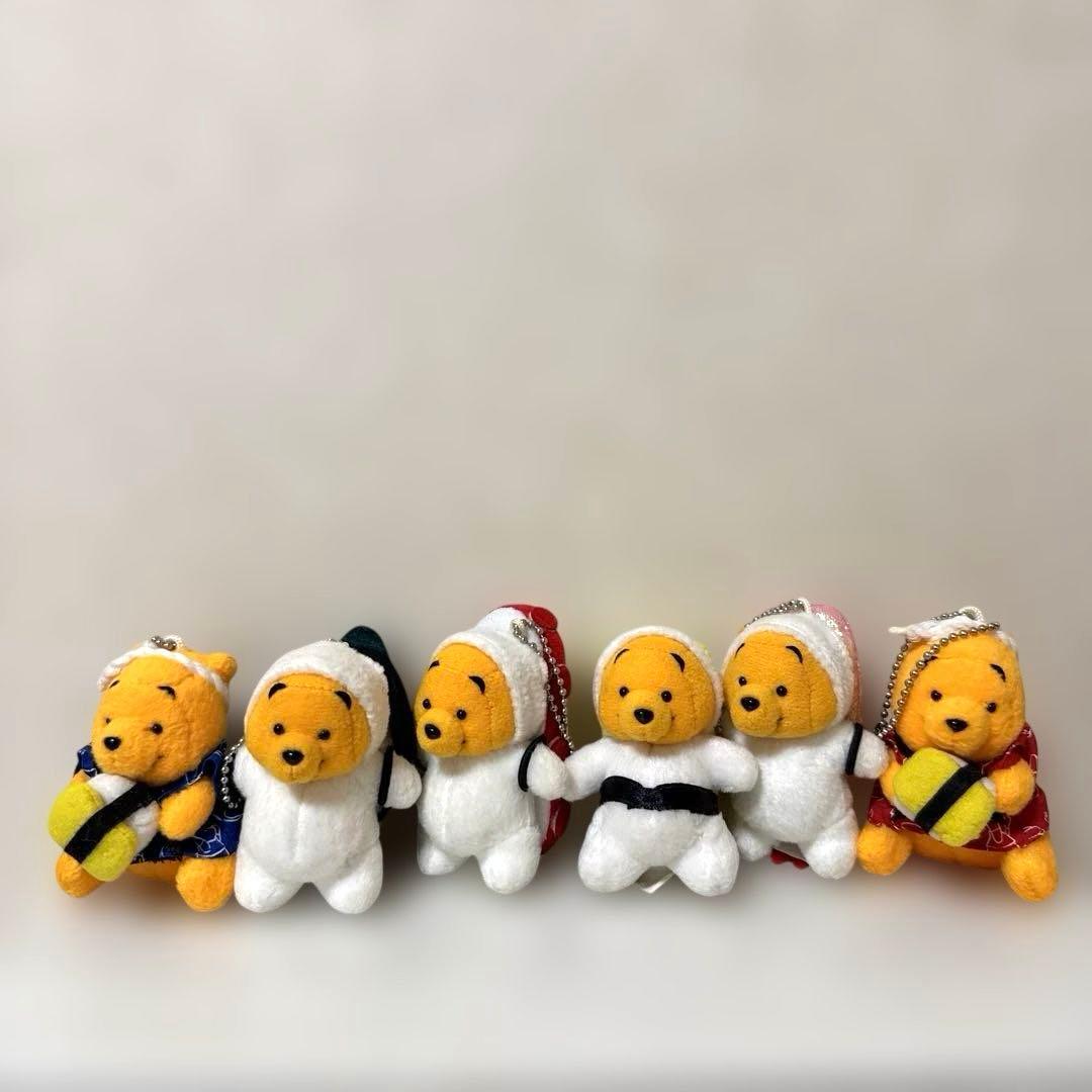 くまのプーさん　ディズニー　マスコット　キーチェーン　ぬいぐるみ　お寿司　美品