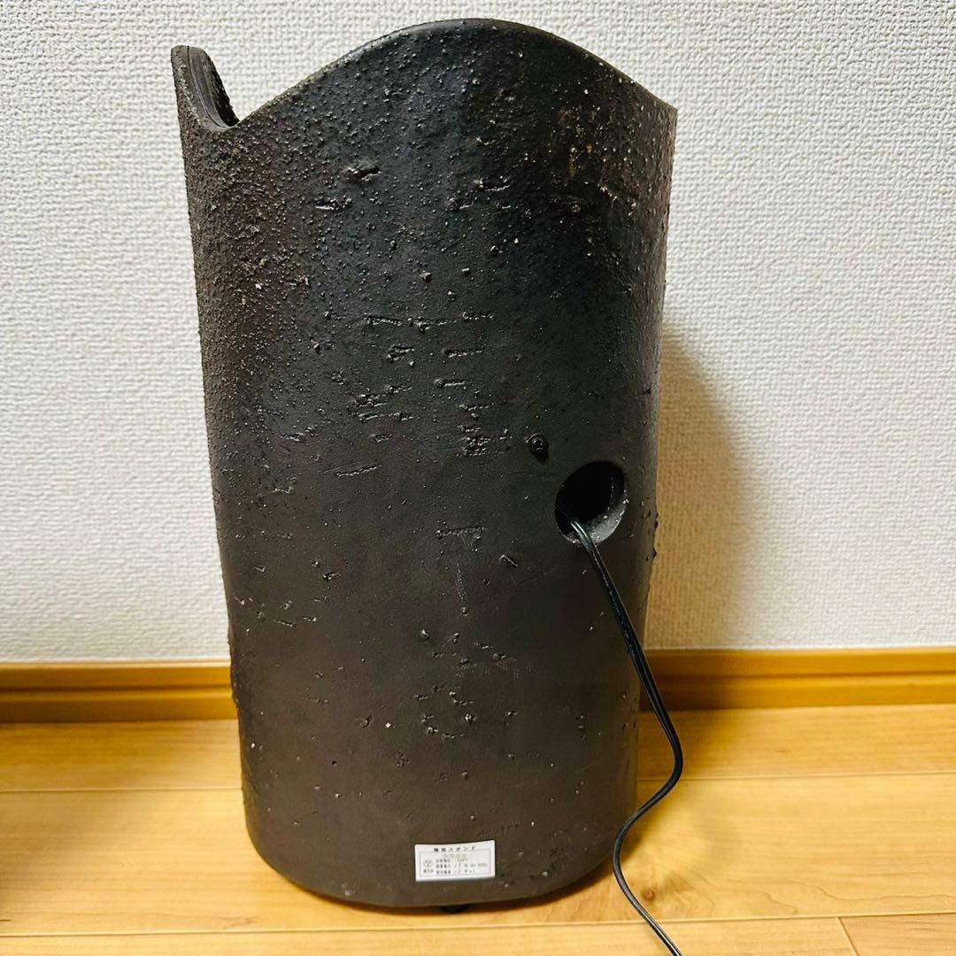 極美品】趣あふれる 信楽焼 陶照明 フクロウ灯 枝乗りフクロウ 713