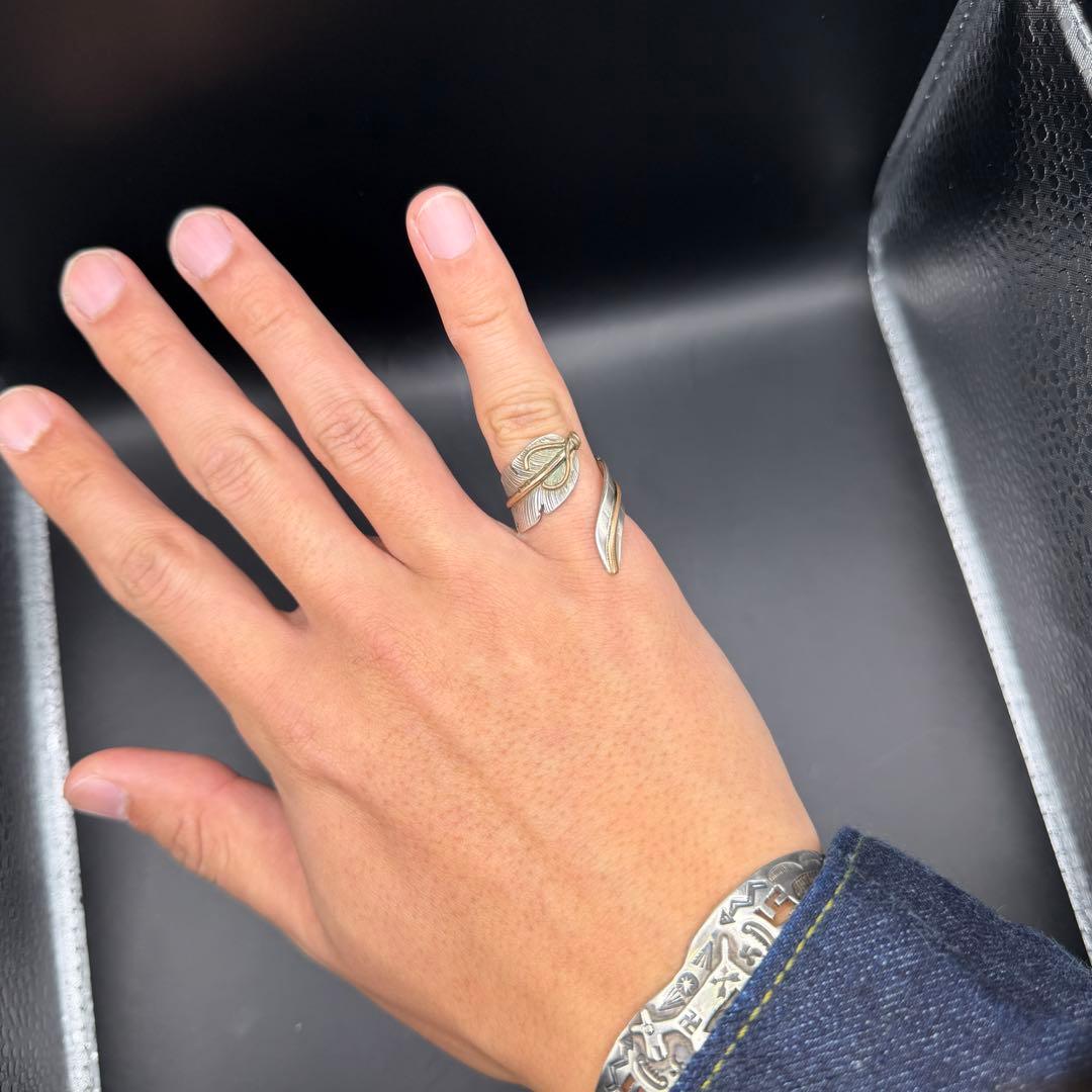 【NAVAJO】J.NELSON フェザー 12KGF リング 14号〜16号