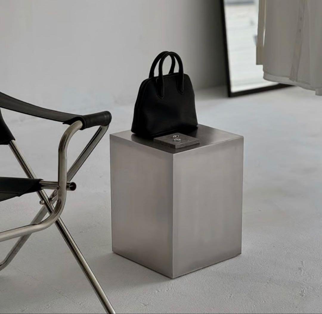 ステンレス スクエア サイドテーブル スツール モダン シンプル アート