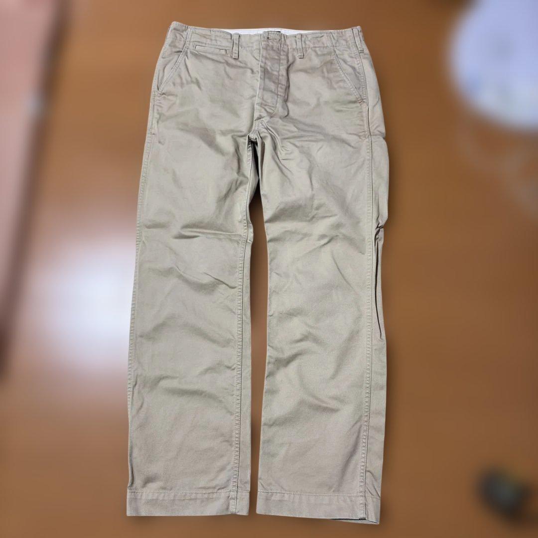 リアルマッコイ ベージュ スリムフィット チノパン