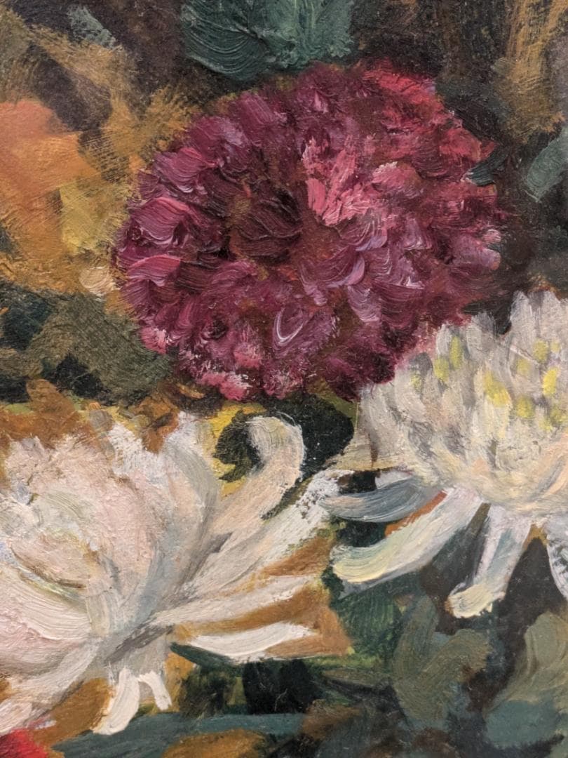 新品6額縁】 油絵 花の絵 金縁 額入り 油彩 飾り額 高級金縁額