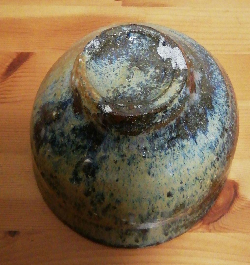 川喜田敦(二代川喜田半泥子)作　銘『夜の梅』　茶碗　共箱　略歴付　茶道具