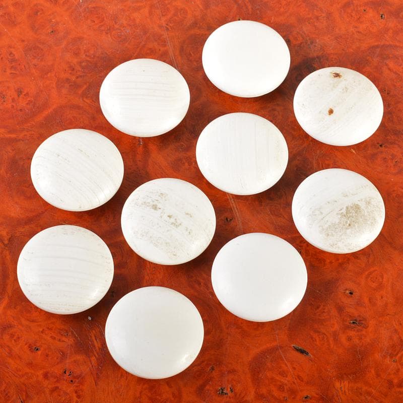 囲碁　鱗屋精製 碁石　本蛤碁石　那智黒碁石　碁笥　一套　共布共箱　MR7246B