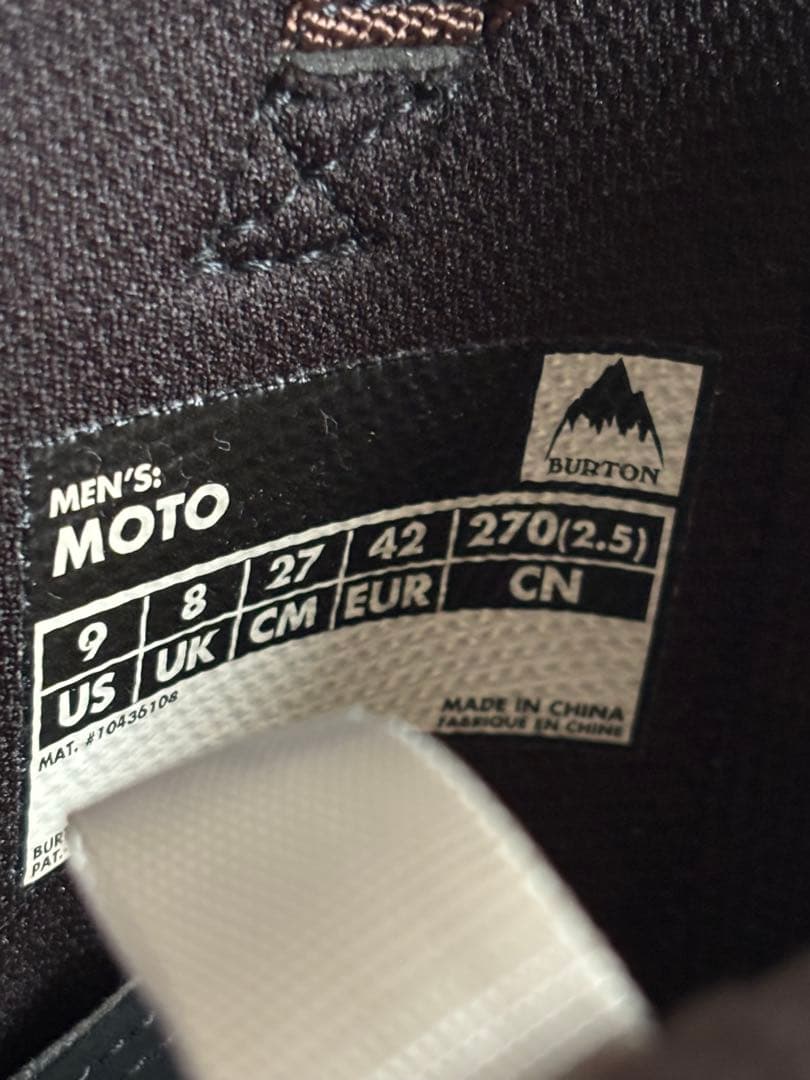 最終価格 Burton moto 27cm スノーボードブーツ