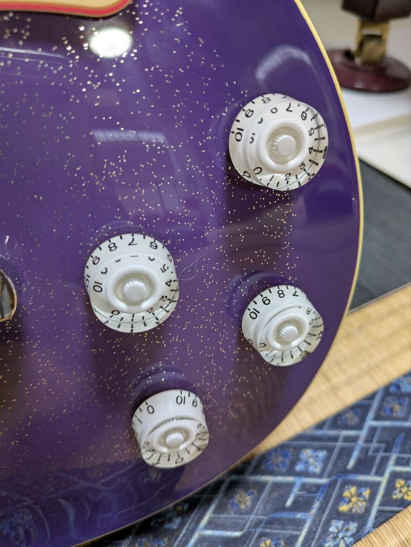 希少　ジプシーローズ　レスポール　 エレキギター　 パープル ラメ入り　激レア