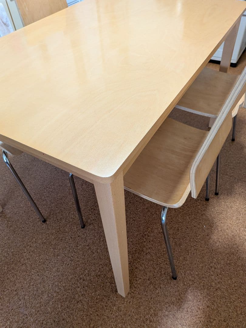 ニトリ　NITORI ダイニングテーブル　ナチュラルウッド 4人掛け テーブル