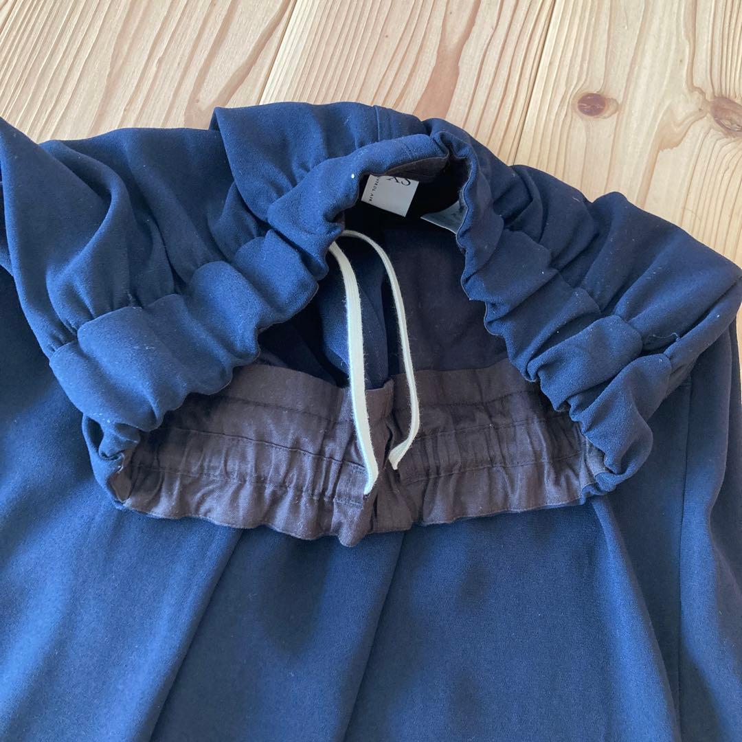 NO CONTROL AIR ネイビー ワイドパンツ ドレープパンツ XS