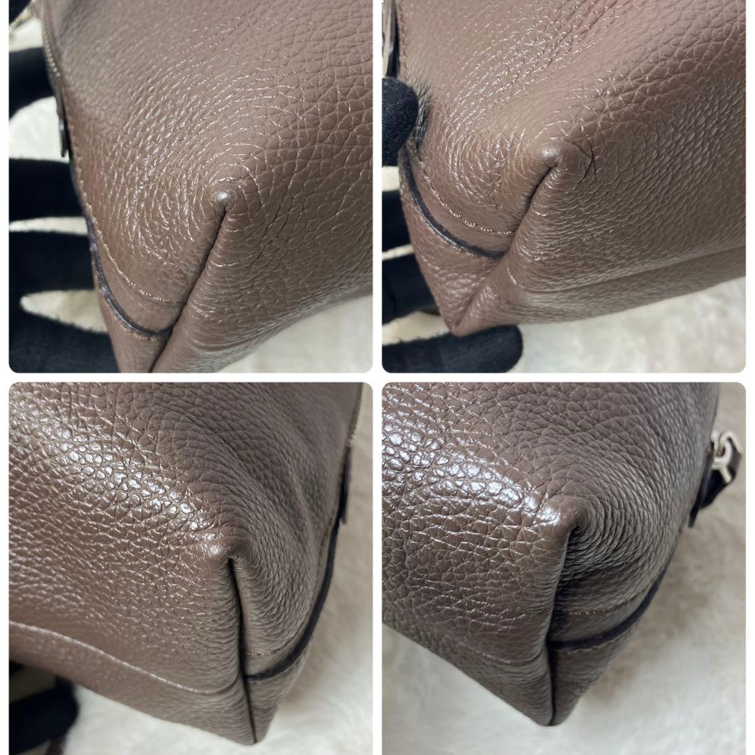 美品✨ジャンニキャリーニ アリファ M 2way シボ革 ショルダーバッグ