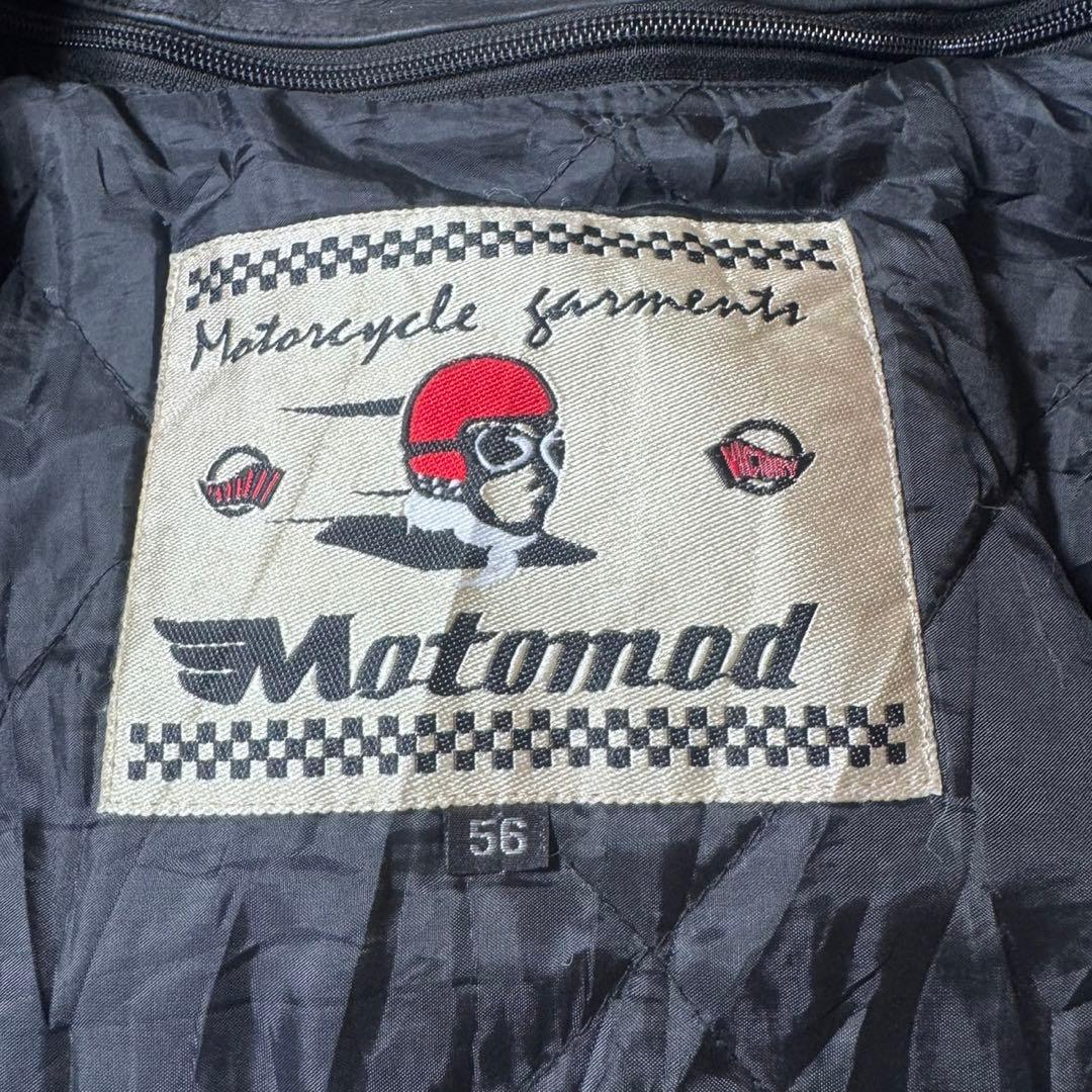 フランス ヴィンテージ バッファローレザー 襟付き シングルライダース