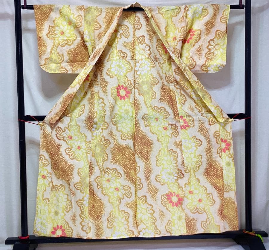 値下げ‼️ 212　中古品　綿　総絞り　ゆかた　有松鳴海絞り　手縫い　Sサイズ