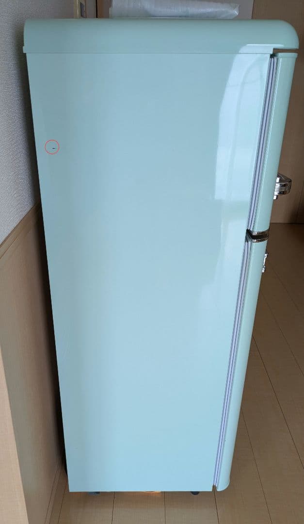 レトロ ミントグリーン 冷蔵庫 上部冷凍室