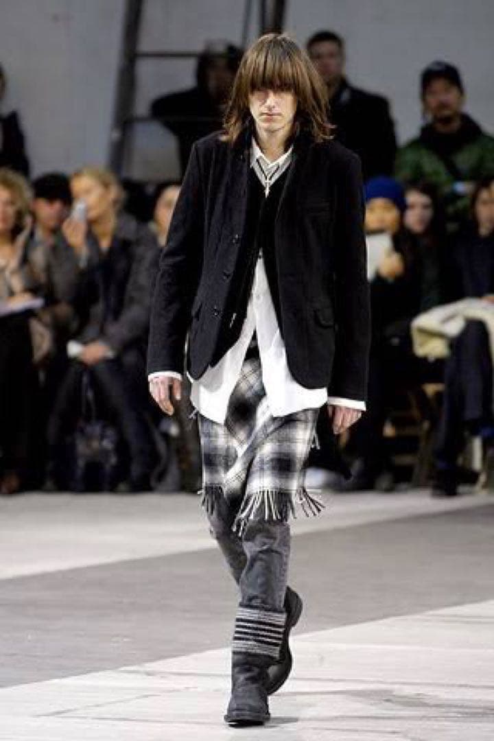 【希少】NUMBER (N)INE07AWオンブレチェック巻きスカート