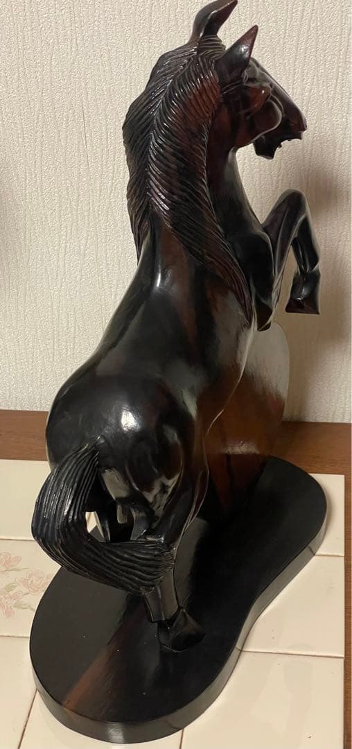 美品】ウマ馬金属古玩骨董置物インテリア工芸品美術品A1675