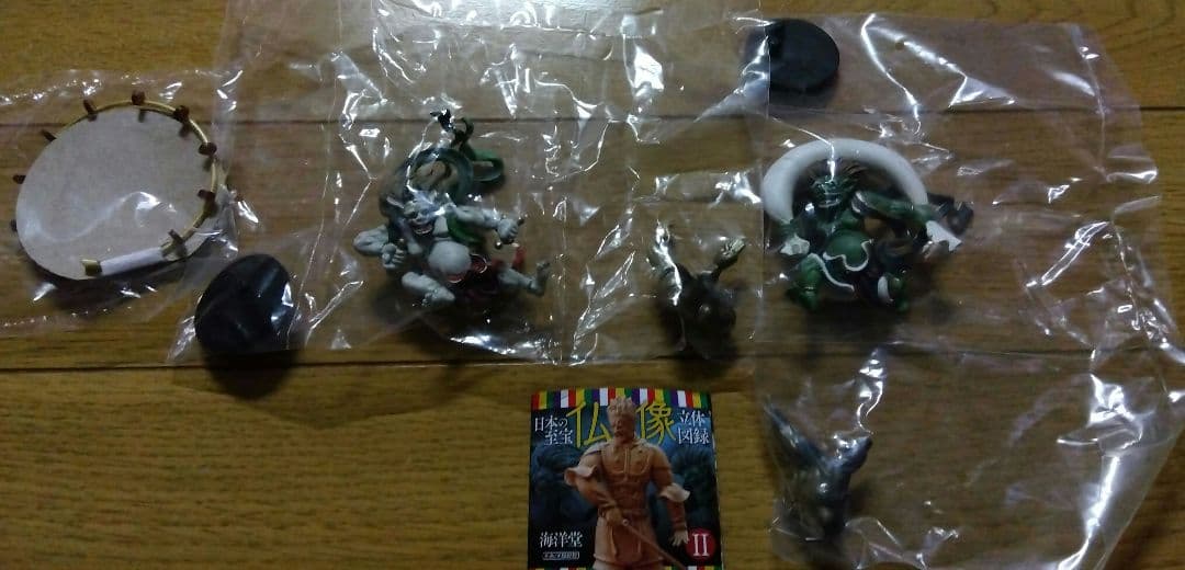 仏像立体図録Ⅱ （超レア）風神、雷神　彩色版含むフルコンプ９種類　海洋堂　ガチャ