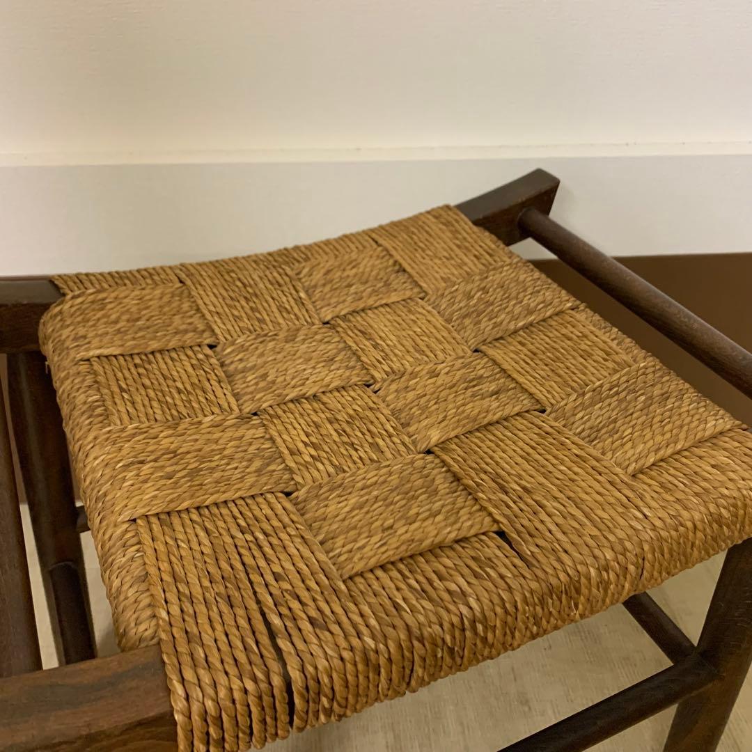 編み編みチェア ラッシ スツール 椅子 ヴィンテージ