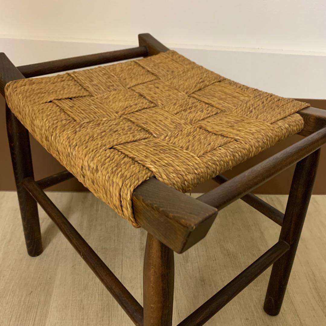 編み編みチェア ラッシ スツール 椅子 ヴィンテージ
