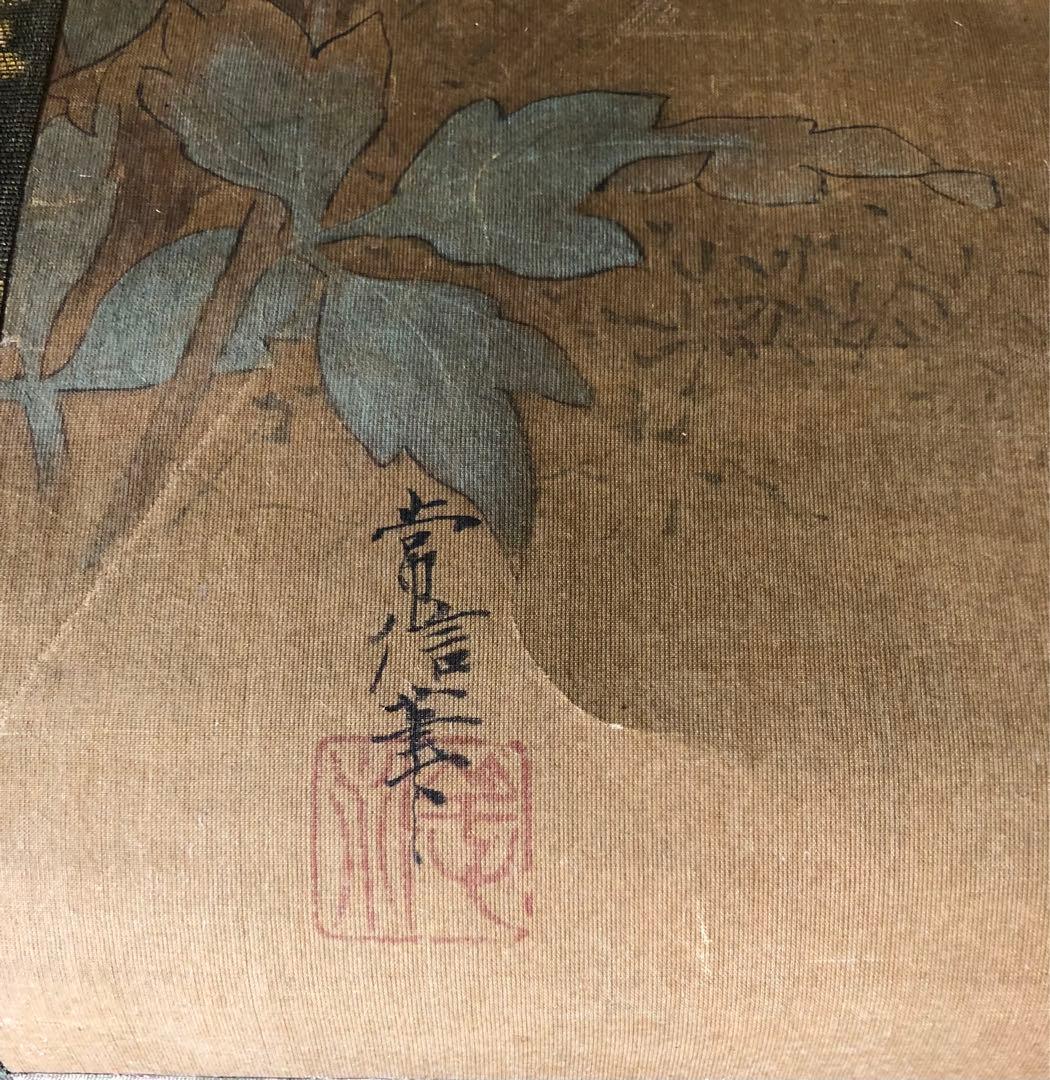 掛け軸狩野常信 猫圖