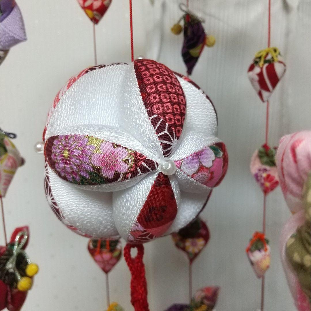 10連 102個 艶やか♪華やか♪ちりめん細工 つるし飾り 80cm