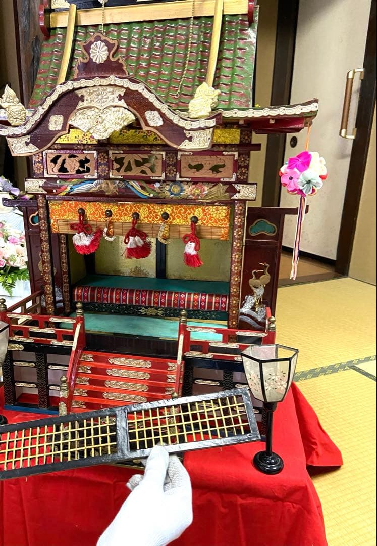 アンティーク　雛人形　雛御殿　御殿飾り