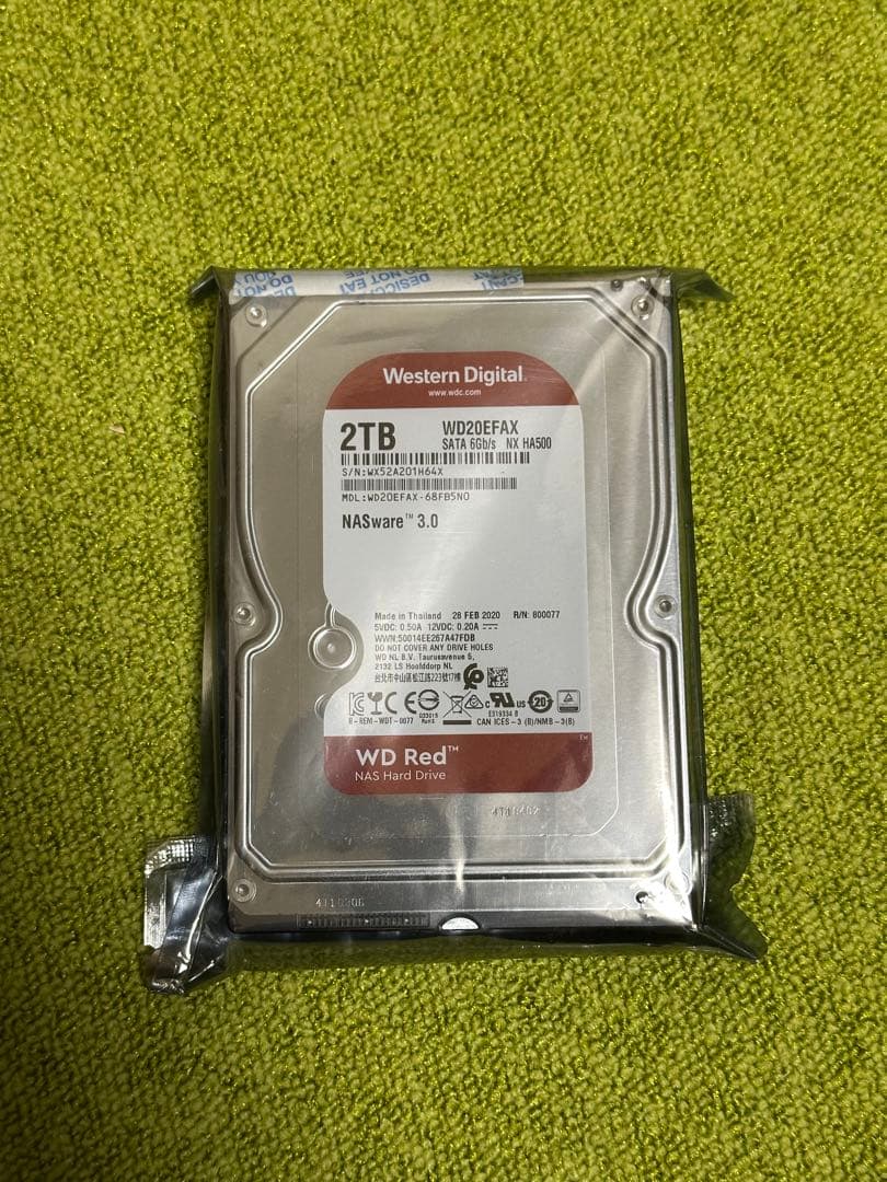 新品WDRED WD20EFAX 3.5インチ HDD 2TB SATA Amazon | ウエスタンデジタル(Western Digital) WD Red 内蔵 HDD