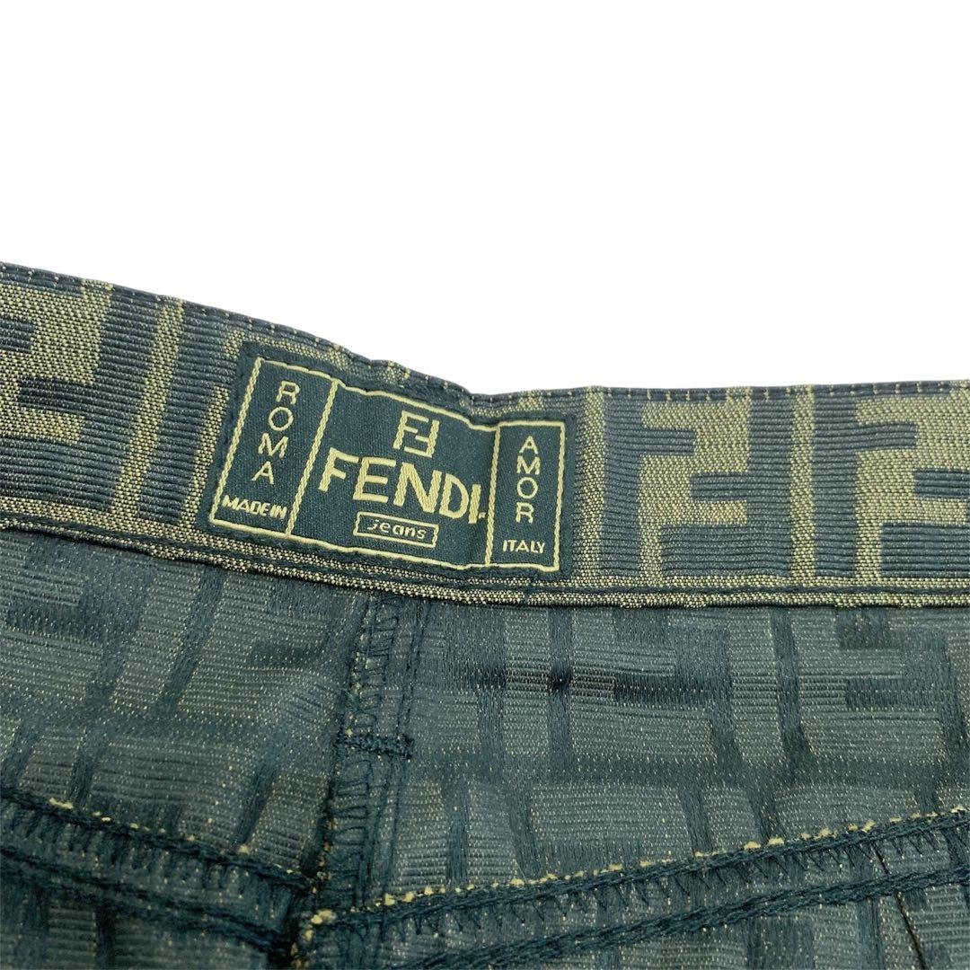【美品】FENDI フェンディ ズッカ柄 スカート 大きいサイズ ひざ丈スカート