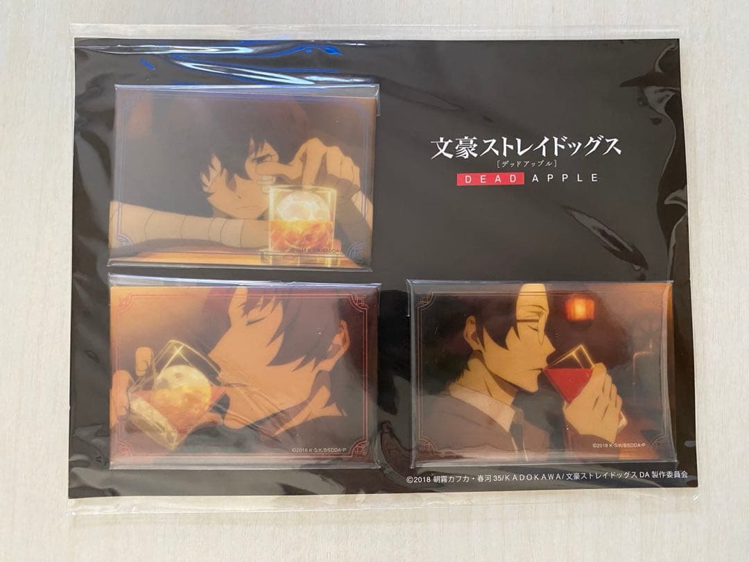 文豪ストレイドッグス スクエア缶バッジ 太宰治 織田作之助 坂口安吾