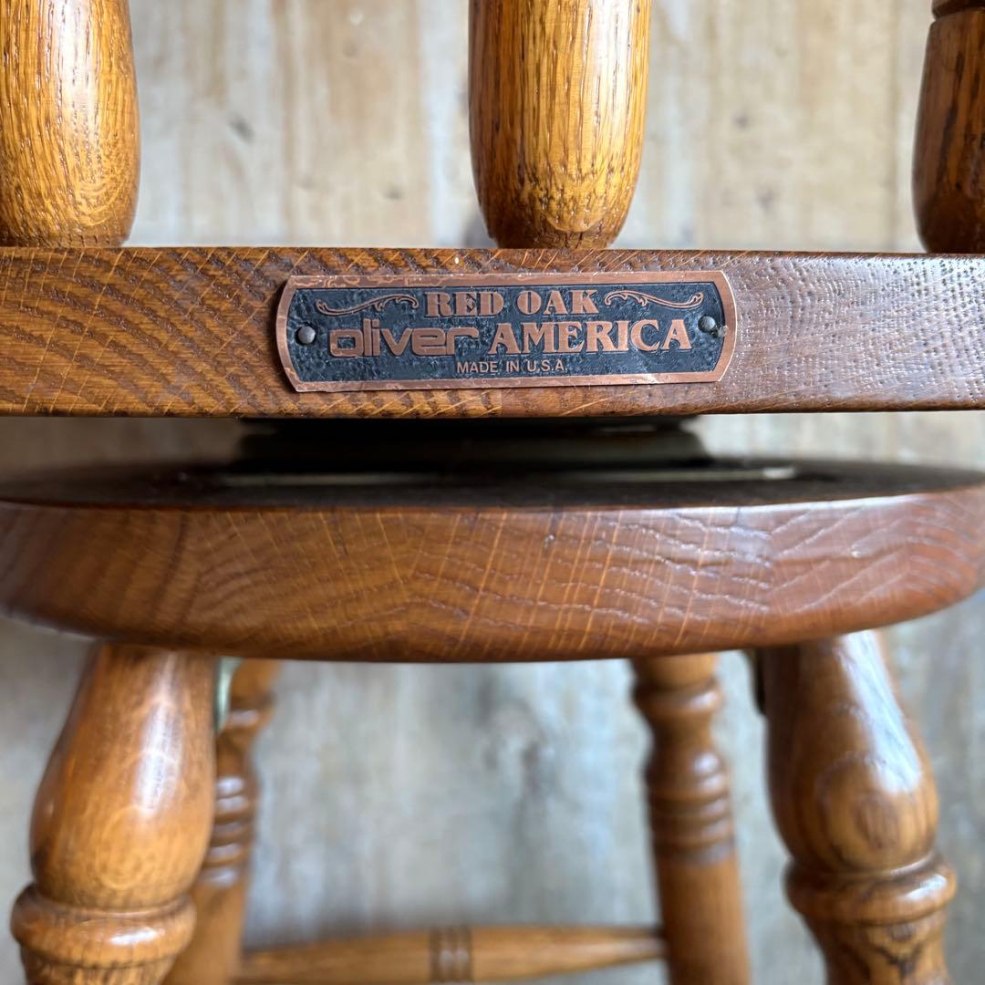 RED OAK OLIVER AMERICA カウンターチェア 回転ハイチェア - メルカリ